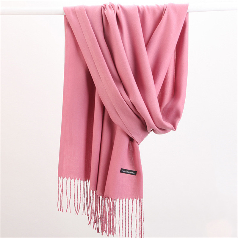 Cashmere Pashmina Wrap - Moda Color sólido 2023 bufanda de