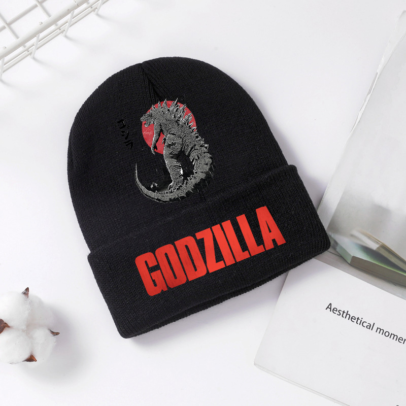 Knit Beanie Hat Warm - Gorro de punto Godzilla para invierno
